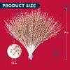image:imageJoiedomi 24 Pcs Christmas Tree Berry Stem Silver Decorative Bead Sticks Glittery Twigs Picks Branches for Christmas Tree Small Vase Holiday Wedding Party 17 Inches SilverRose Gold