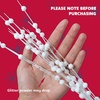 image:imageJoiedomi 24 Pcs Christmas Tree Berry Stem Silver Decorative Bead Sticks Glittery Twigs Picks Branches for Christmas Tree Small Vase Holiday Wedding Party 17 Inches SilverWhite