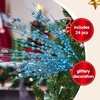 image:imageJoiedomi 24 Pcs Christmas Tree Berry Stem Silver Decorative Bead Sticks Glittery Twigs Picks Branches for Christmas Tree Small Vase Holiday Wedding Party 17 Inches SilverLight Blue