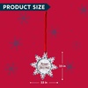 image:imageJoiedomi Christmas Photo Ornament Snowflake Tree Decoration Photo Frame Family Ornaments with Green Gems for Christmas Decorations House warmingsBlue
