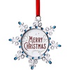 image:imageJoiedomi Christmas Photo Ornament Snowflake Tree Decoration Photo Frame Family Ornaments with Green Gems for Christmas Decorations House warmingsBlue