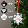 image:imageJoiedomi Christmas Photo Ornament Snowflake Tree Decoration Photo Frame Family Ornaments with Green Gems for Christmas Decorations House warmingsBlue