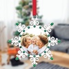 image:imageJoiedomi Christmas Photo Ornament Snowflake Tree Decoration Photo Frame Family Ornaments with Green Gems for Christmas Decorations House warmingsGreen