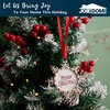 image:imageJoiedomi Christmas Photo Ornament Snowflake Tree Decoration Photo Frame Family Ornaments with Green Gems for Christmas Decorations House warmingsRed