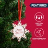 image:imageJoiedomi Christmas Photo Ornament Snowflake Tree Decoration Photo Frame Family Ornaments with Green Gems for Christmas Decorations House warmingsRed