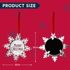 image:imageJoiedomi Christmas Photo Ornament Snowflake Tree Decoration Photo Frame Family Ornaments with Green Gems for Christmas Decorations House warmingsRed