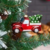 image:imageJoiedomi Red Truck with Tree Mini Christmas Ornaments Blown Glass Small Funny Ornament for Christmas Tree Hanging Decorations Indoor Xmas Party Favors Cute PresentsRed Truck