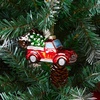 image:imageJoiedomi Red Truck with Tree Mini Christmas Ornaments Blown Glass Small Funny Ornament for Christmas Tree Hanging Decorations Indoor Xmas Party Favors Cute PresentsRed Truck