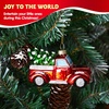 image:imageJoiedomi Red Truck with Tree Mini Christmas Ornaments Blown Glass Small Funny Ornament for Christmas Tree Hanging Decorations Indoor Xmas Party Favors Cute PresentsRed Truck