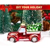 image:imageJoiedomi Red Truck with Tree Mini Christmas Ornaments Blown Glass Small Funny Ornament for Christmas Tree Hanging Decorations Indoor Xmas Party Favors Cute PresentsRed Truck