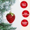 image:imageJoiedomi Watermelon Mini Christmas Ornaments Small Fruit Blown Glass Ornament for Christmas Tree Hanging Outdoor Decorations Indoor Xmas Party Favors Supplies Cute Winter PresentsStrawberry