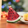 image:imageJoiedomi Watermelon Mini Christmas Ornaments Small Fruit Blown Glass Ornament for Christmas Tree Hanging Outdoor Decorations Indoor Xmas Party Favors Supplies Cute Winter PresentsWatermelon