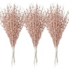image:imageJoiedomi 24 Pcs Christmas Tree Berry Stem Silver Decorative Bead Sticks Glittery Twigs Picks Branches for Christmas Tree Small Vase Holiday Wedding Party 17 Inches SilverRose Gold