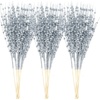 image:imageJoiedomi 24 Pcs Christmas Tree Berry Stem Silver Decorative Bead Sticks Glittery Twigs Picks Branches for Christmas Tree Small Vase Holiday Wedding Party 17 Inches SilverSilver