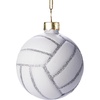 image:imageJoiedomi Christmas Volleyball Glass Small Ornament Sports Ball Glass Blown Mini Ornament Boys Sports Decorations for Xmas Gift Holiday Party Favor Indoor DecorationVolleyball