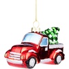 image:imageJoiedomi Red Truck with Tree Mini Christmas Ornaments Blown Glass Small Funny Ornament for Christmas Tree Hanging Decorations Indoor Xmas Party Favors Cute PresentsRed Truck