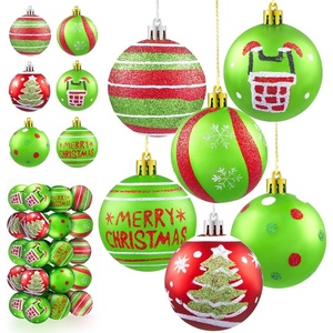 image:imageJOYIN 30 Pcs Christmas Tree Ornaments Decorations Balls 236 Red and Green Glittering Christmas Hanging Balls Tree Decor Ornaments Shatterproof Xmas Indoor Decor for Wreath Holidays
