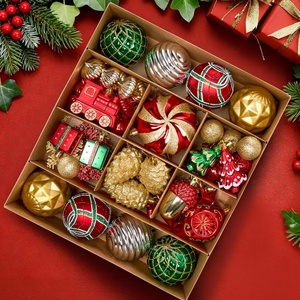 image:imageJOYIN 82 Pcs Assorted Christmas Ornaments Ball Set 315 Red Gold Green Deluxe Tree Hanging Christmas Ornaments Xmas Shatterproof Indoor Decorations for Tree Holidays Party Wedding Decor Events