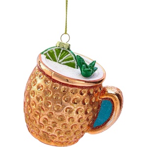 image:imageJoiedomi Mini Christmas Cocktail Moscow Mule Glass Ornament Small Drink Glass Blown Ornaments or Christmas Tree Decoration Funny Adult Beverages Decoration for Xmas Gift Holiday Party FavorMoscow Mule