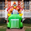 image:imageJoiedomi 8 FT Thanksgiving Inflatable Turkey Driving Car Decoration with Builtin LEDs Blow Up Inflatables for Thanksgiving Party Indoor Outdoor Yard Garden and Lawn Fall