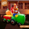 image:imageJoiedomi 8 FT Thanksgiving Inflatable Turkey Driving Car Decoration with Builtin LEDs Blow Up Inflatables for Thanksgiving Party Indoor Outdoor Yard Garden and Lawn Fall