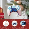 image:imageJoiedomi Mini Christmas White Video Game Controller Glass Small Ornament Blown Gamer Ornament Presents for Tree Hanging Ornaments Party Favor Indoor Christmas Decoration