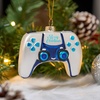 image:imageJoiedomi Mini Christmas White Video Game Controller Glass Small Ornament Blown Gamer Ornament Presents for Tree Hanging Ornaments Party Favor Indoor Christmas Decoration