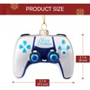image:imageJoiedomi Mini Christmas White Video Game Controller Glass Small Ornament Blown Gamer Ornament Presents for Tree Hanging Ornaments Party Favor Indoor Christmas Decoration