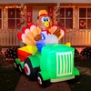 image:imageJoiedomi 8 FT Thanksgiving Inflatable Turkey Driving Car Decoration with Builtin LEDs Blow Up Inflatables for Thanksgiving Party Indoor Outdoor Yard Garden and Lawn Fall