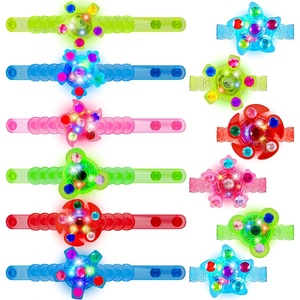 image:imageJOYIN 12 Psck LED Light Up Fidget Spinner Bracelets Glow in The Dark Fidget Party Favors for Kids School Goodie Bags Stuffers Treasure Box Toys for Classroom Birthday Gifts For Boys Girls