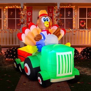 image:imageJoiedomi 8 FT Thanksgiving Inflatable Turkey Driving Car Decoration with Builtin LEDs Blow Up Inflatables for Thanksgiving Party Indoor Outdoor Yard Garden and Lawn Fall