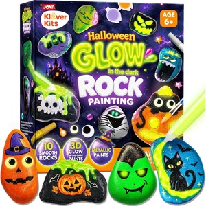 image:imageJOYIN Rock Painting Kit Glow in The Dark Rock Kit Arts and Crafts for Kids Ages 612 Art Supplies Toy Kids Craft Paint Kits Craft Supplies Birthday Party Gift ToyHalloween