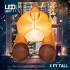 image:imageJOIEDOMI 3 FT Tall Christmas Inflatable Reindeer Broke Out from Window Blow Up Xmas Inflatables with Buildin LEDs for Window Decor Xmas Party Outdoor Indoor Yard Garden Lawn Decoration