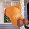 image:imageJOIEDOMI 3 FT Tall Christmas Inflatable Reindeer Broke Out from Window Blow Up Xmas Inflatables with Buildin LEDs for Window Decor Xmas Party Outdoor Indoor Yard Garden Lawn Decoration
