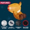 image:imageJOIEDOMI 3 FT Tall Christmas Inflatable Reindeer Broke Out from Window Blow Up Xmas Inflatables with Buildin LEDs for Window Decor Xmas Party Outdoor Indoor Yard Garden Lawn Decoration