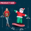 image:imageJOIEDOMI 6FT Tall Christmas Inflatables Outdoor Decorations Inflatable Snowboarding Santa Blow Up Yard Decoration with Buildin LED for Xmas Party Outdoor Yard Garden Lawn Decor