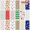 image:imageJOYIN 144 PCS Christmas Cellophane Candy Bags Holiday Treat Goody Cookie Bags with Ribbon Ties for Festivals Presents Party Supplies Xmas Candy Gift 11 x 5 inchesRed Blue  Green