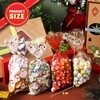 image:imageJOYIN 144 PCS Christmas Cellophane Candy Bags Holiday Treat Goody Cookie Bags with Ribbon Ties for Festivals Presents Party Supplies Xmas Candy Gift 11 x 5 inchesRed Blue  Green