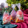 image:imageJOYIN 144 PCS Christmas Cellophane Candy Bags Holiday Treat Goody Cookie Bags with Ribbon Ties for Festivals Presents Party Supplies Xmas Candy Gift 11 x 5 inchesRed Green