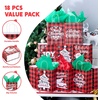 image:imageJOYIN 18 PCS Christmas White Kraft Bags with Handles Red and Black Present Holiday Paper Gift Bags for Classroom Party Favors Wrapping Presents Holiday Wedding Gift Decor 10 x 8 x 44
