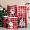image:imageJOYIN 18 PCS Christmas White Kraft Bags with Handles Red and Black Present Holiday Paper Gift Bags for Classroom Party Favors Wrapping Presents Holiday Wedding Gift Decor 10 x 8 x 44