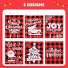 image:imageJOYIN 18 PCS Christmas White Kraft Bags with Handles Red and Black Present Holiday Paper Gift Bags for Classroom Party Favors Wrapping Presents Holiday Wedding Gift Decor 10 x 8 x 44
