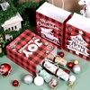 image:imageJOYIN 18 PCS Christmas White Kraft Bags with Handles Red and Black Present Holiday Paper Gift Bags for Classroom Party Favors Wrapping Presents Holiday Wedding Gift Decor 10 x 8 x 44