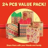 image:imageJOYIN 24 Christmas Kraft Gift Bags for Classrooms and Party Favors Holiday Goody Gift Bags for Xmas Present Wrapping Christmas Decorations Party Supplies Decor 102 x 42 x 63 Brown