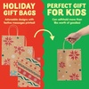 image:imageJOYIN 24 Christmas Kraft Gift Bags for Classrooms and Party Favors Holiday Goody Gift Bags for Xmas Present Wrapping Christmas Decorations Party Supplies Decor 102 x 42 x 63 Brown