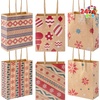 image:imageJOYIN 24 Christmas Kraft Gift Bags for Classrooms and Party Favors Holiday Goody Gift Bags for Xmas Present Wrapping Christmas Decorations Party Supplies Decor 102 x 42 x 63 Brown