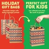 image:imageJOYIN 24 Christmas Kraft Gift Bags for Classrooms and Party Favors Holiday Goody Gift Bags for Xmas Present Wrapping Christmas Decorations Party Supplies Decor 102 x 42 x 63 Brown