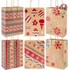 image:imageJOYIN 24 Christmas Kraft Gift Bags for Classrooms and Party Favors Holiday Goody Gift Bags for Xmas Present Wrapping Christmas Decorations Party Supplies Decor 102 x 42 x 63 Brown