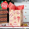image:imageJOYIN 24 Christmas Kraft Gift Bags for Classrooms and Party Favors Holiday Goody Gift Bags for Xmas Present Wrapping Christmas Decorations Party Supplies Decor 102 x 42 x 63 Brown