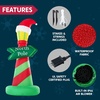 image:imageJOYIN 6ft Tall Christmas North Pole Sign Inflatable Outdoor Decoration Blow up North Pole Sign Christmas Inflatable Decor with Buildin LEDs for Xmas Party Outdoor Yard Lawn Garden Decorations